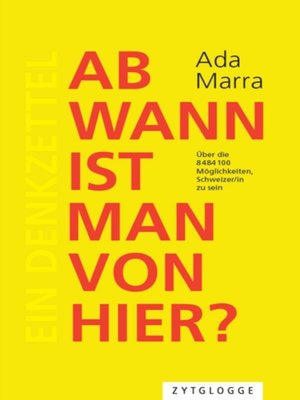 cover image of Ab wann ist man von hier?